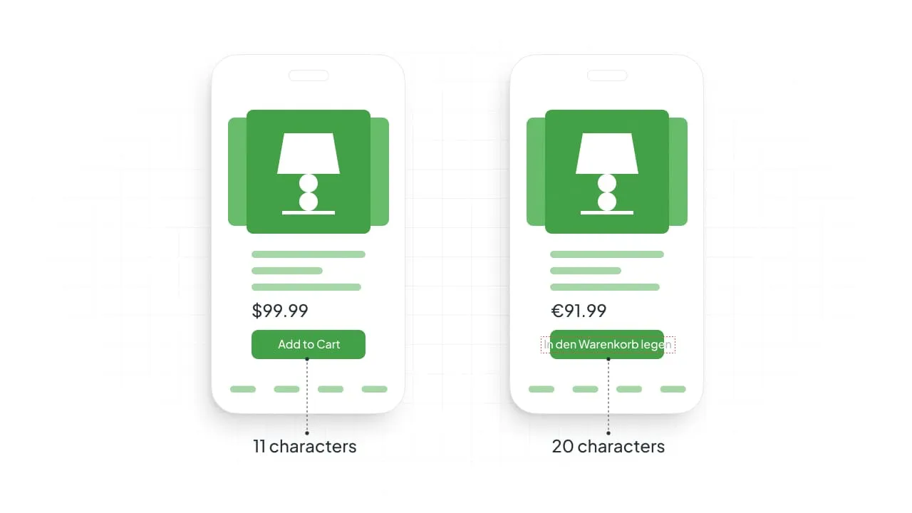 German translation can break the design